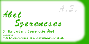 abel szerencses business card